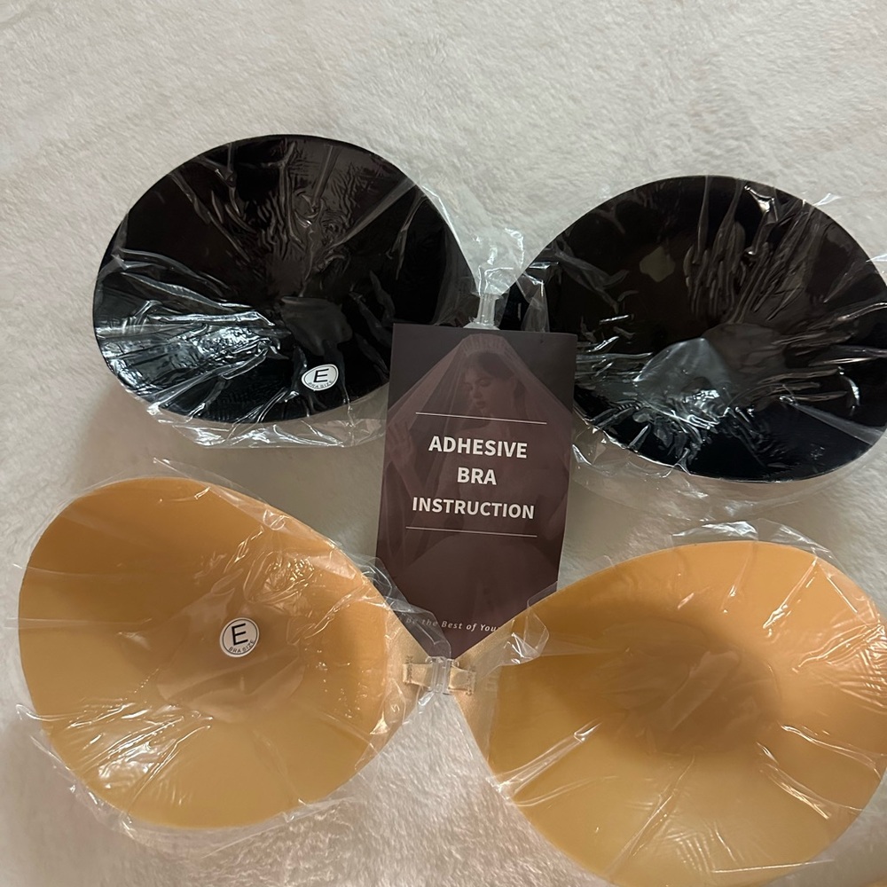 Black and Tan Adhesive Bras